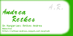 andrea retkes business card